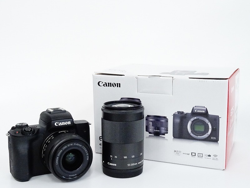 通販ファッション Canon EOS Kiss M ダブルズームキット ミラーレス