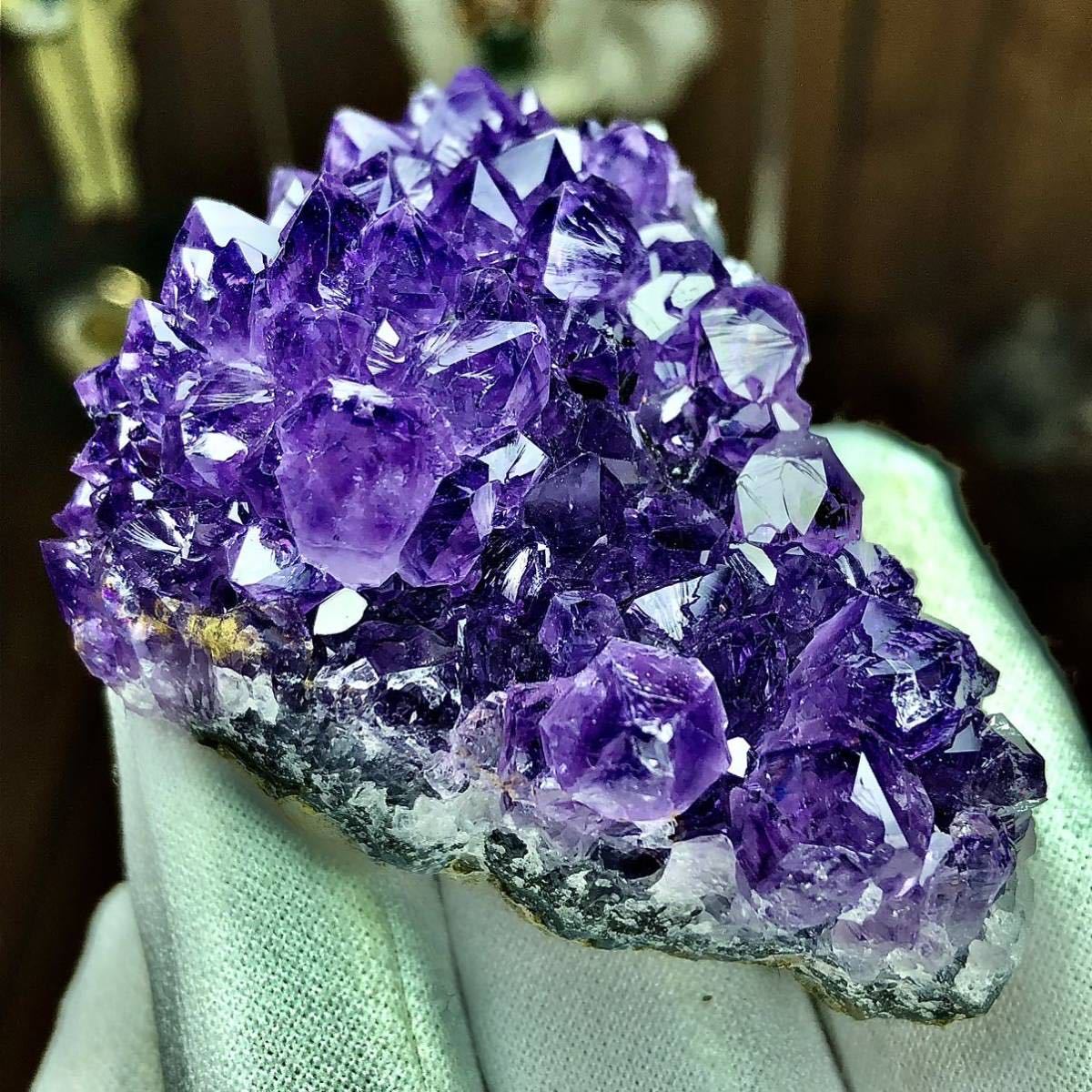 ウルグアイ産 アメジスト クラスター 紫水晶 天然石 原石 鉱物 