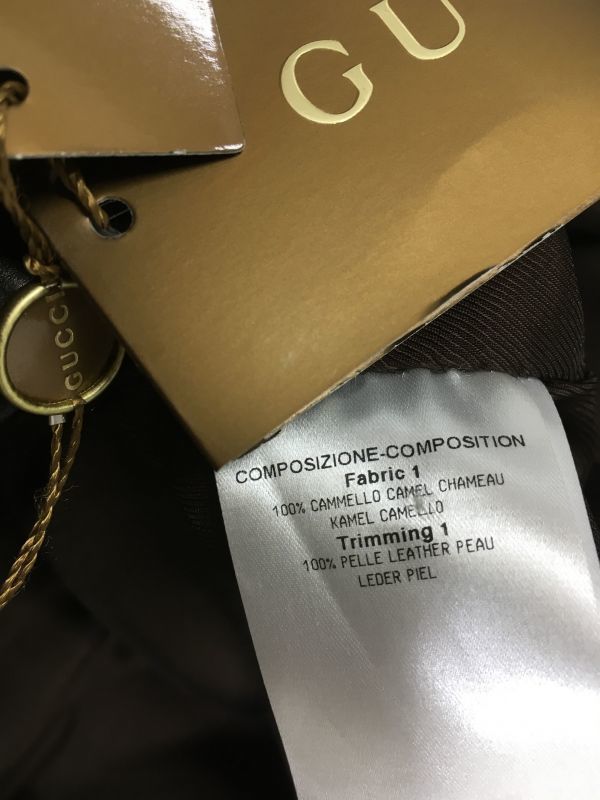 # selling up SALE# new goods tag attaching! Gucci Gucci finest quality Camel hair -100%& ram leather . on goods skirt one perishables! Italy 46 11 number ~ L~LL~