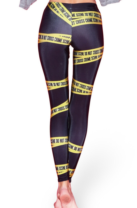 [ beautiful legs leggings *761] no entry * yellow tape turning round and round *Seazon2* free size (M~LL)