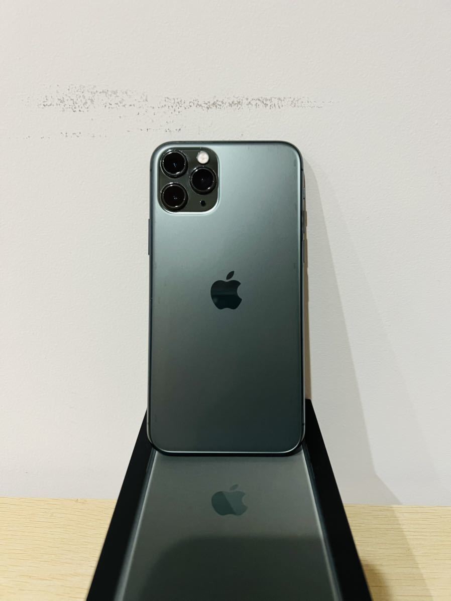 iPhone11pro 256GB ミッドナイトグリーン バッテリー96% 美品 SIM