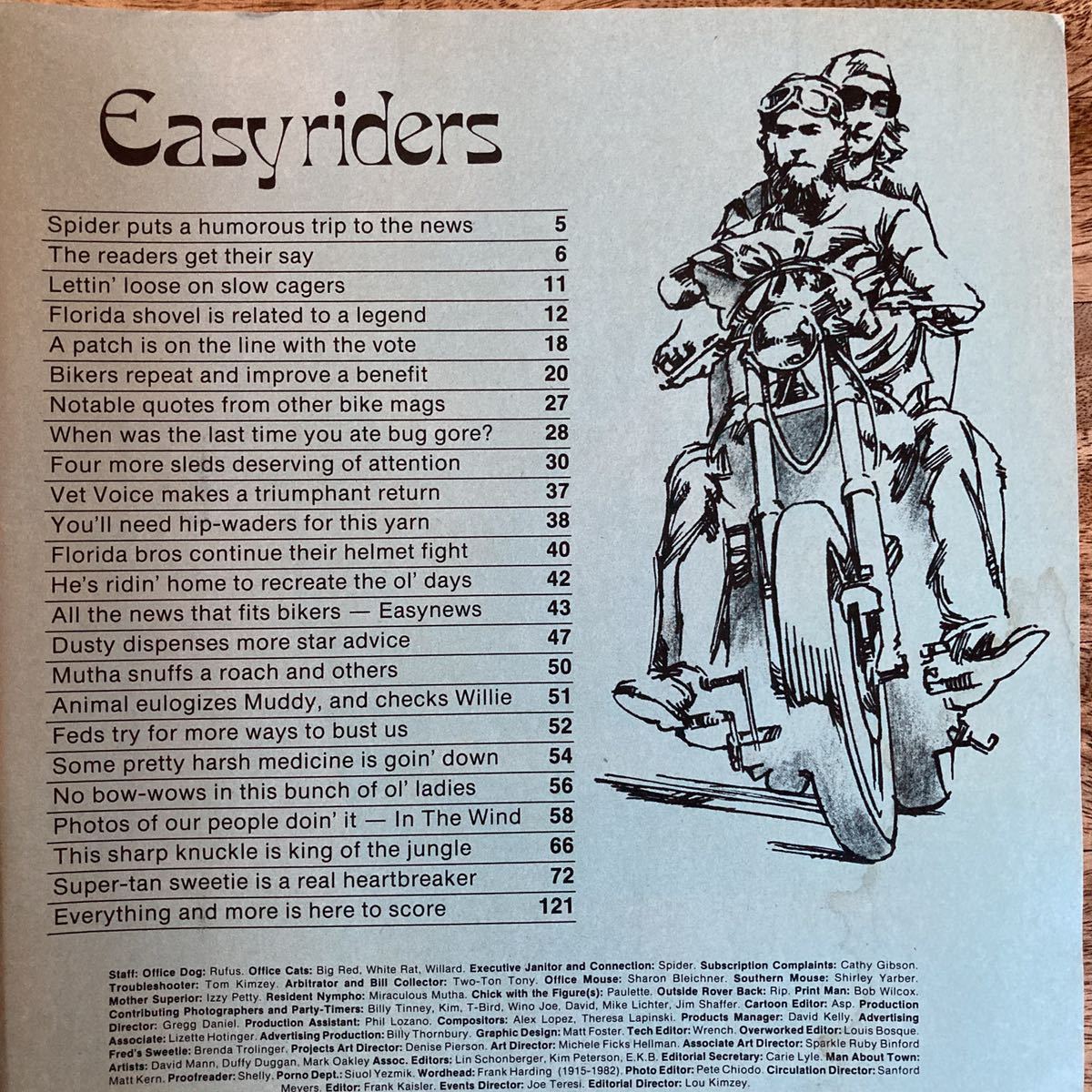 Easyriders イージーライダース ハーレー アメリカ チョッパー バイカー ショベルパンナックル ビンテージ 検索 DEVID MANN 1983.9_画像3