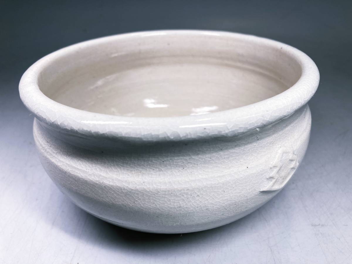 萩焼 玉祖窯 小笠原流萩焼 三階菱文建水 煎茶道具 茶器 建水 古美術品