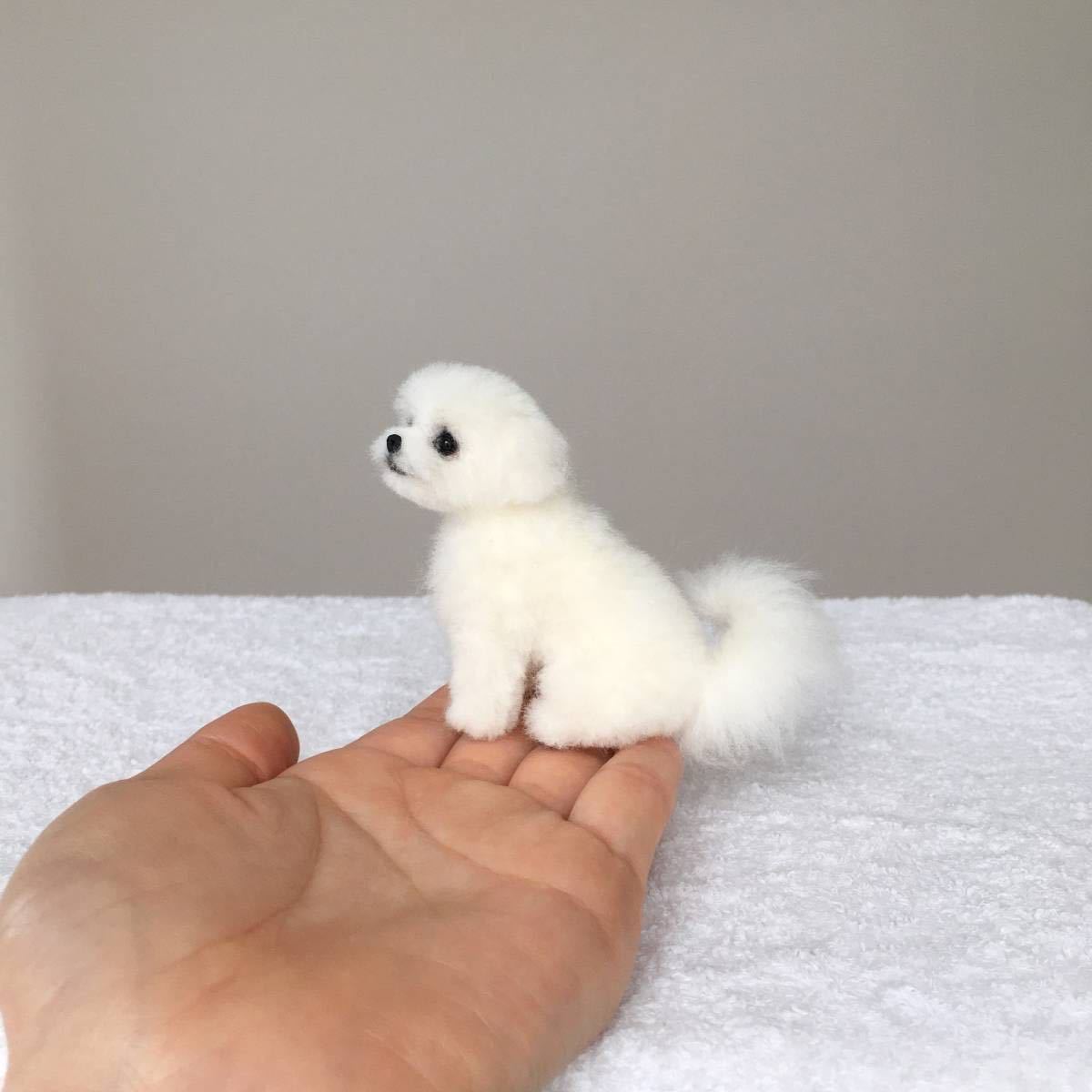 ☆ぴのきち☆7.0cmのマルチーズちゃん☆羊毛フェルト マルチーズ ☆ぴのきち☆7.0cmのマルチーズちゃん☆羊毛フェルト マルチーズ
