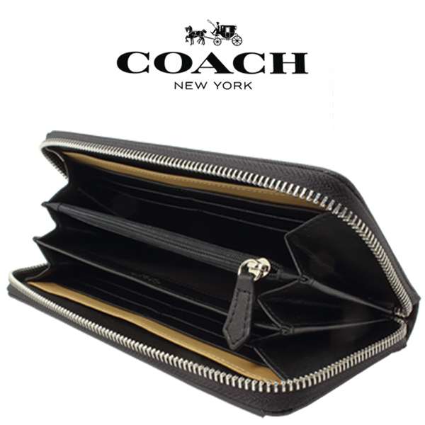 送料無料♪コーチ高級長財布●レキシントン サフィアーノブラック・F74769●COACHアウトレット新品・未使用品♪_画像7