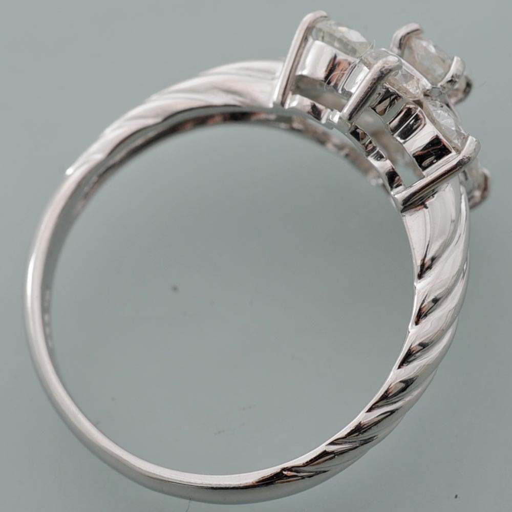 G21】 Pt900 プラチナ ダイヤモンド 1.00ct デザイン リング 指輪 品仕上げ済み 10号
