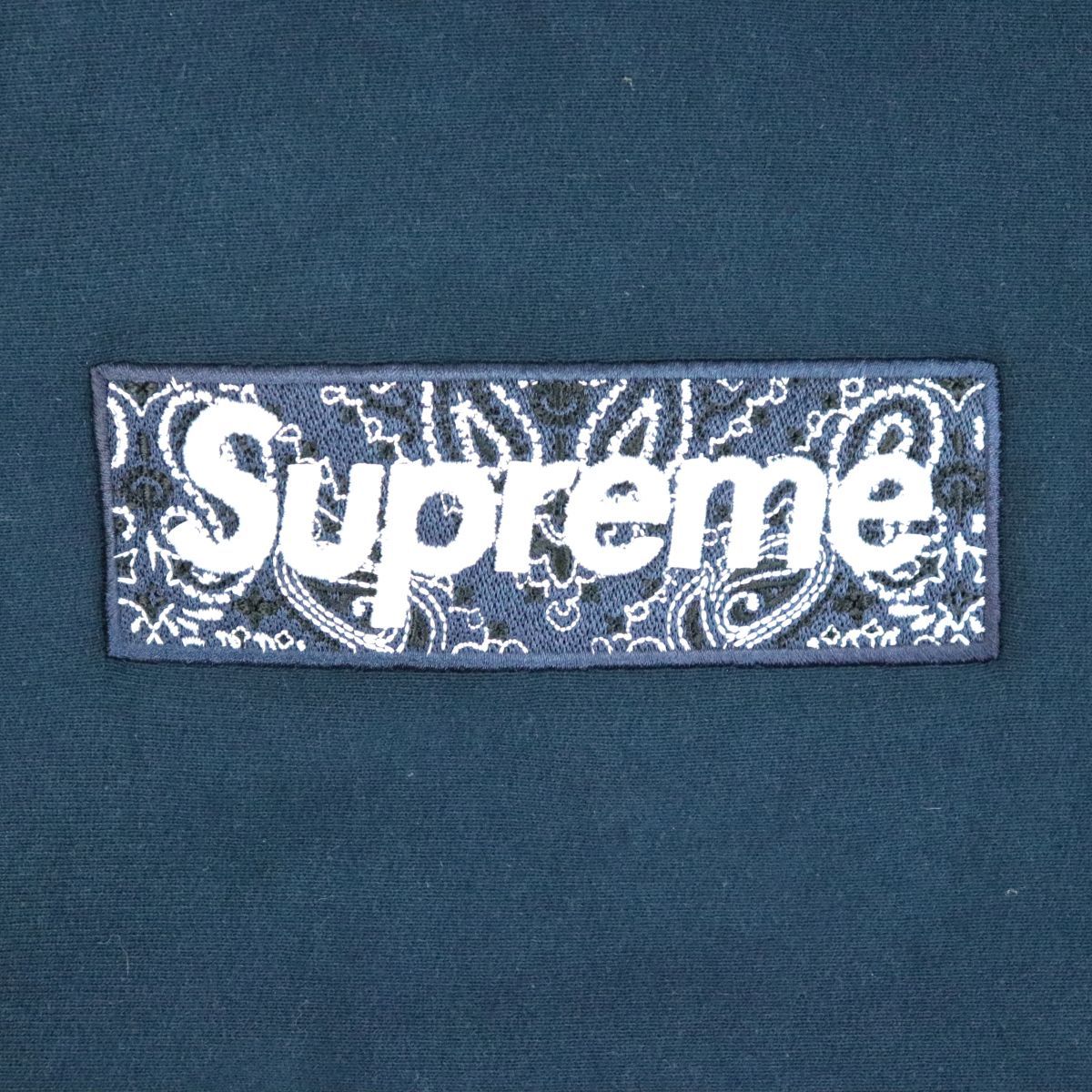 シュプリーム 19AW バンダナボックスロゴ スウェットパーカー メンズ ネイビー M Bandana Box Logo Hooded Sweatshirt Supreme_画像5