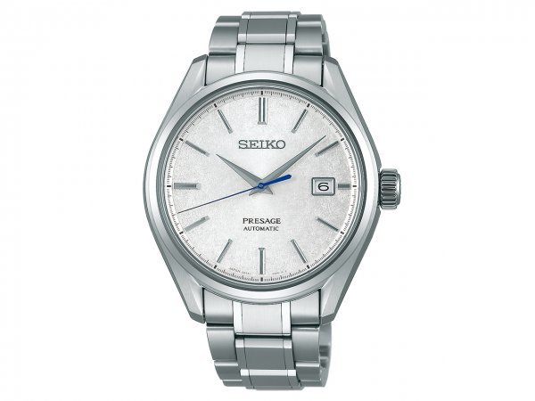新品未使用セイコー SEIKO プレザージュ 和紙模様シルバー文字盤
