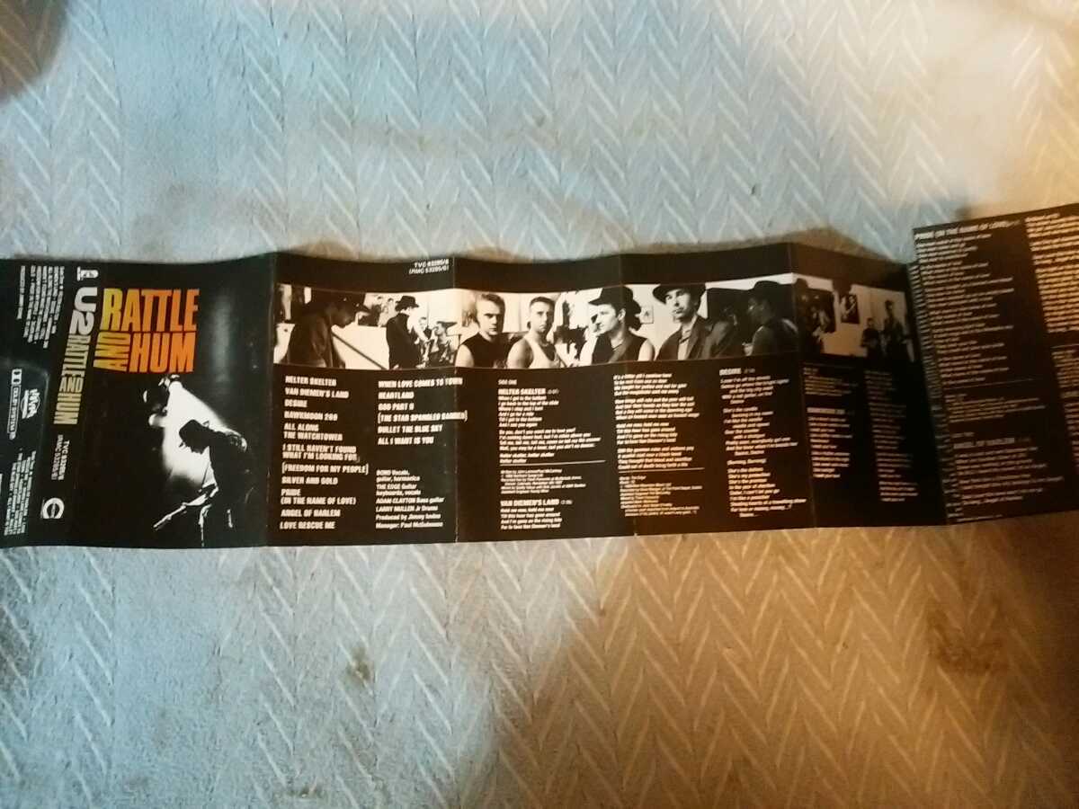 Ｕ２ ユートゥー　カセットテープ　RATTLE AND HUM　魂の叫び 海外版　オーストラリア　19988年　レア　管理番号101563_画像3