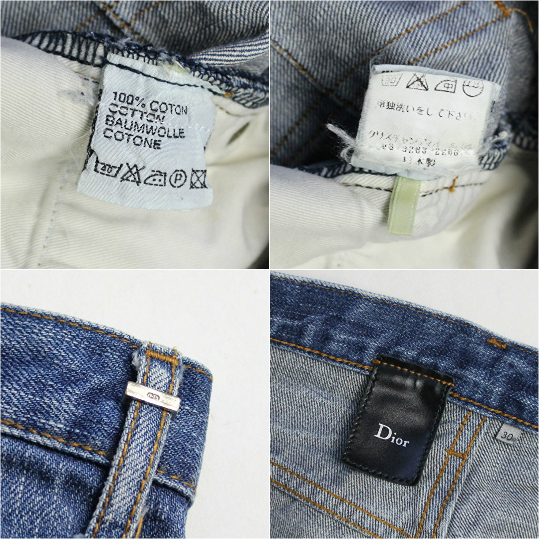 05AW 名作 dior HOMME GLAM エディ期 爪痕加工 スリム デニム 05AW 名作 dior HOMME GLAM エディ期 爪痕加工 スリム デニム