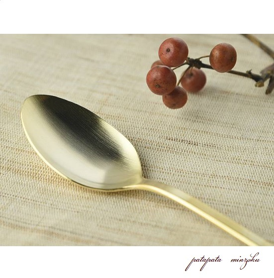 mizuhiki cutlery 8pc set Gold . three article mizuhiki made in Japan patamin cutlery Cafe spoon Fork peace 
