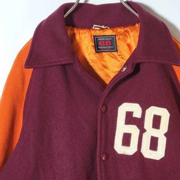 休日限定 USA製 68&brothers 68&ブラザーズ レタードスタジャン