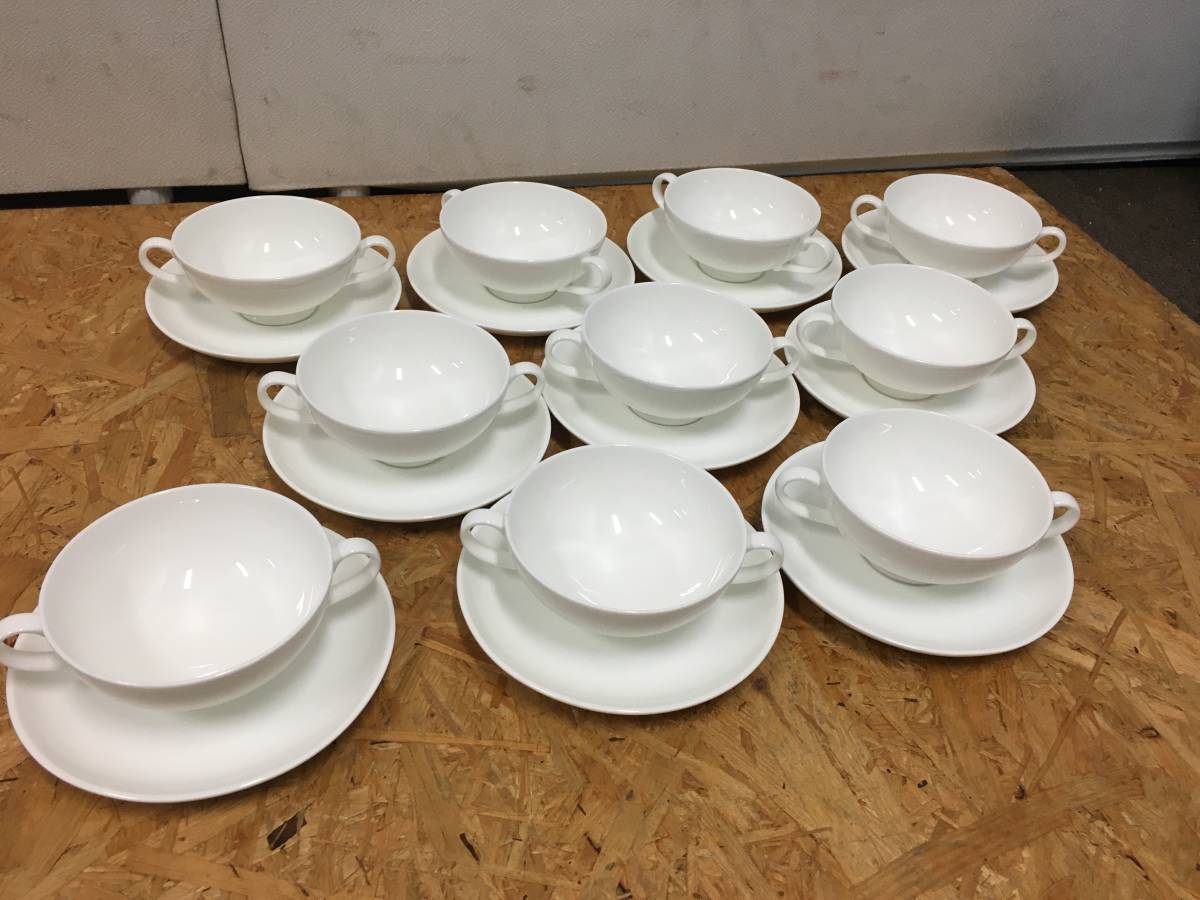 Noritake/ノリタケ スープカップ＆ソーサー 10客セット BONE CHINA