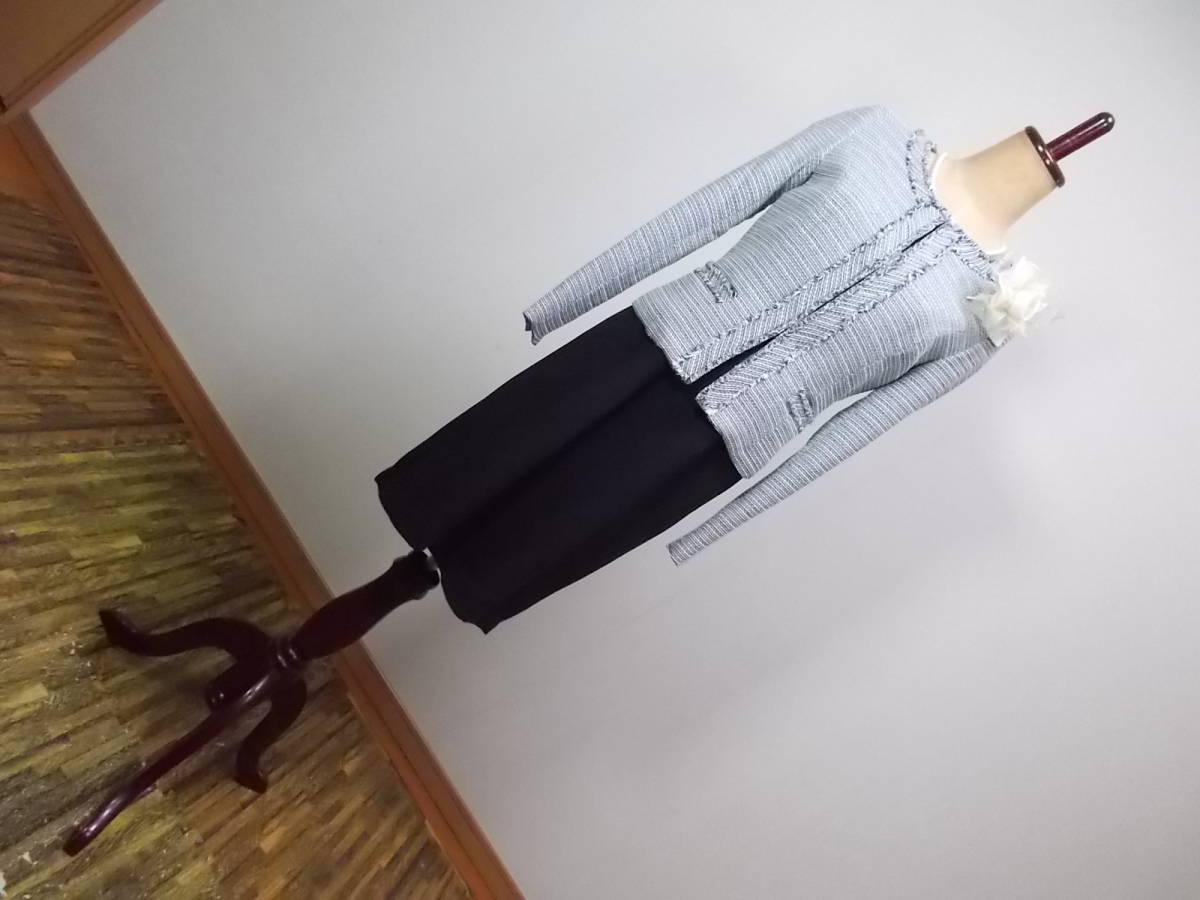 総合福袋 30-148新品フォーマルスーツ白黒ツイードノーカラージャケット半袖ブラックワンピース2点セットアップセレモニースーツ9号M卒業式入学式 ひざ丈スカート 総合福袋 30-148新品フォーマルスーツ白黒ツイードノーカラージャケット半袖ブラックワンピース2点セットアップセレモニースーツ9号M卒業式入学式 ひざ丈スカート