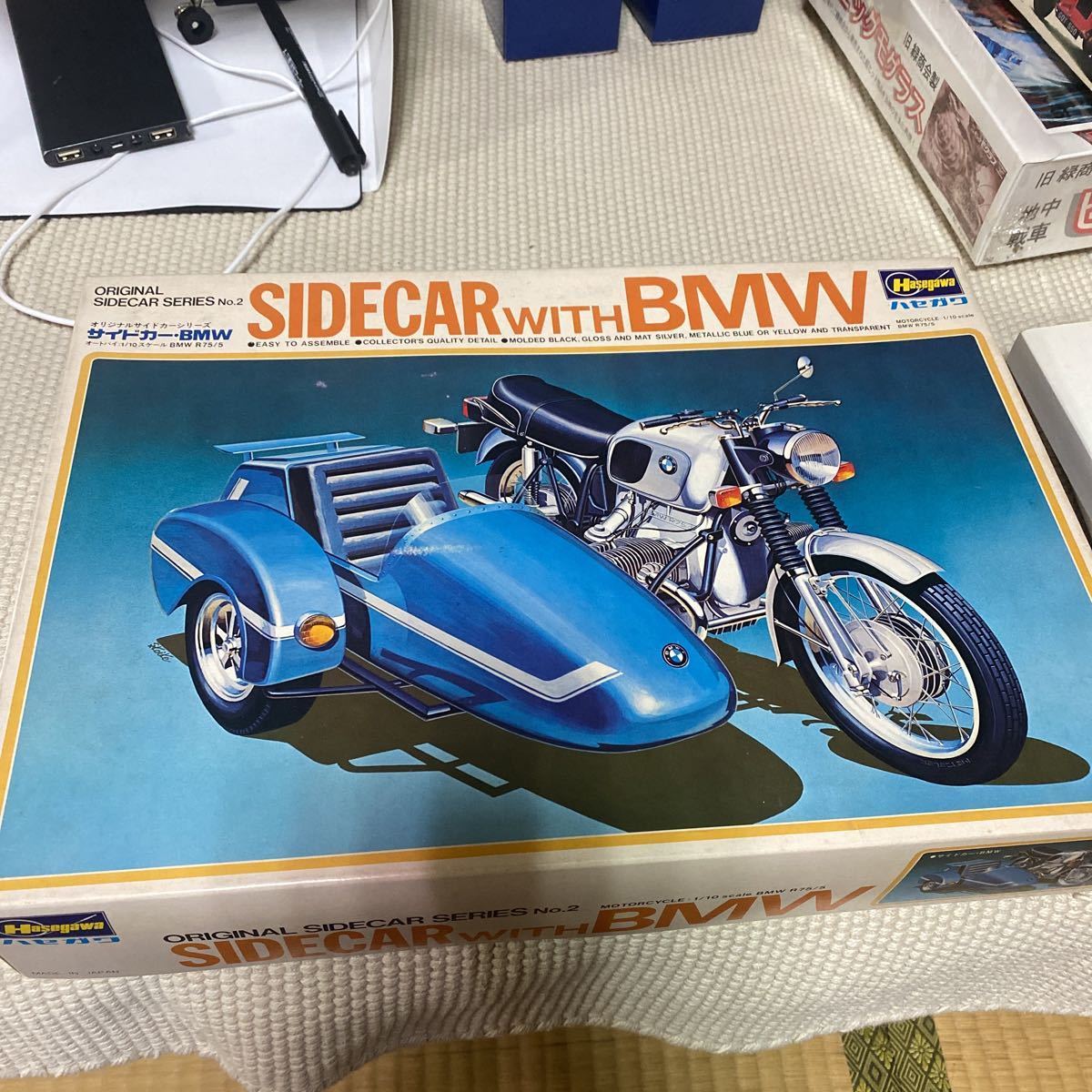 【稀少】【美品】Hasegawa ハセガワ 未開封！SIDECAR WITH BMW オリジナル サイドカー シリーズBMW 1/10 スケール