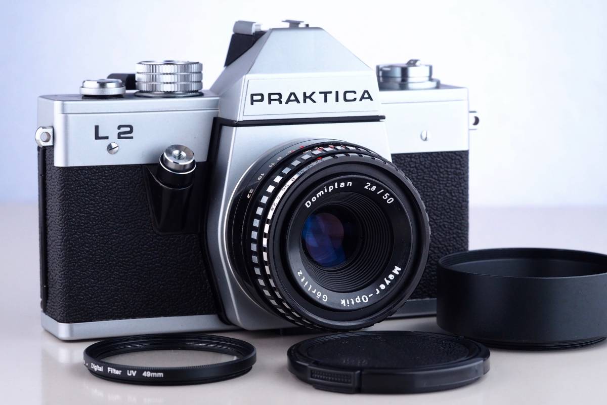 人気アイテム 【完動】PRAKTICA 送料無料 f2.8 50mm DOMIPLAN MEYER-OPTIK L2 コンパクトカメラ
