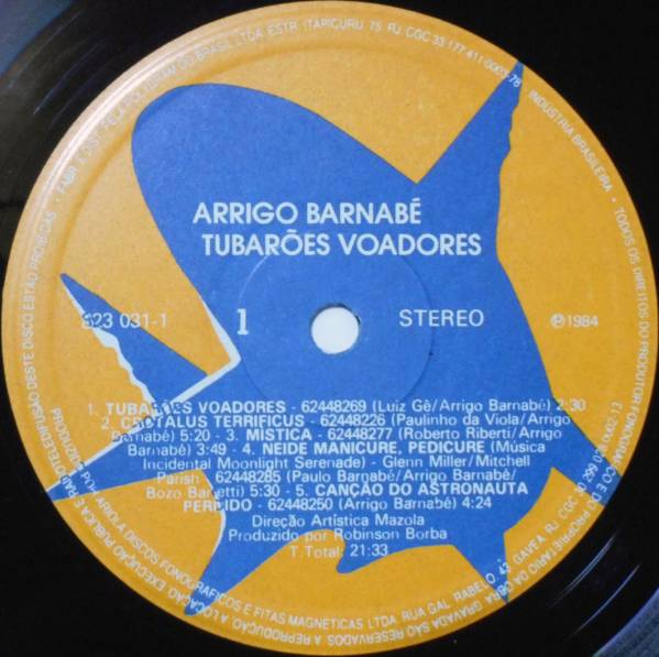 ◆ARRIGO BARNABE/TUBAROES VOADORES (BRA LP)_画像2