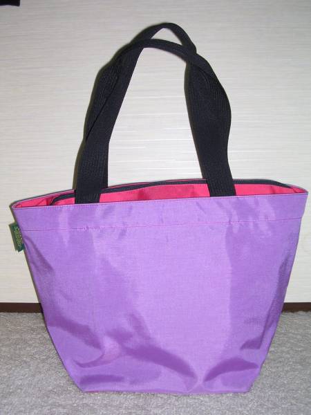 . made Herve Chapelier 925N nylon boat type tote bag L purple / red 