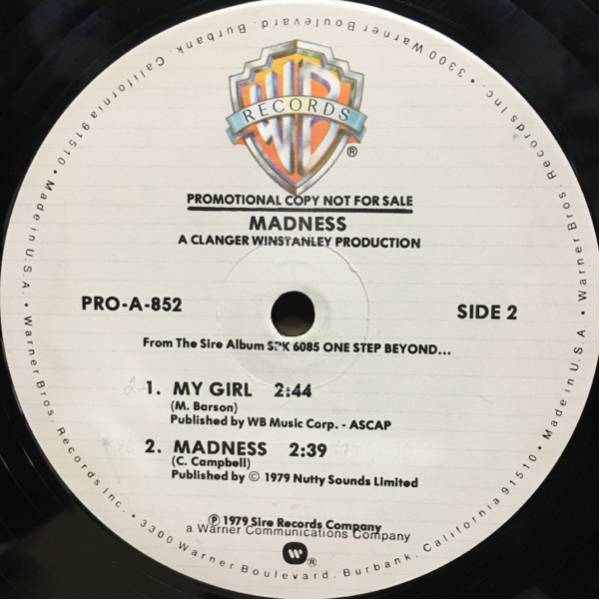 12' USプロモ盤 MADNESS / ONE STEP BEYOND … ※ ネコスカ名曲 ロンドンナイト_画像3