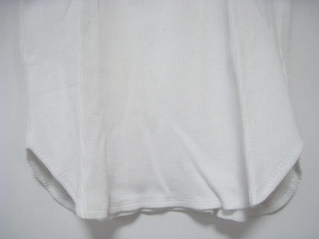 トップス カットソー Tシャツ ワッフル 半袖 丸首 白 ホワイト Sサイズ_画像3