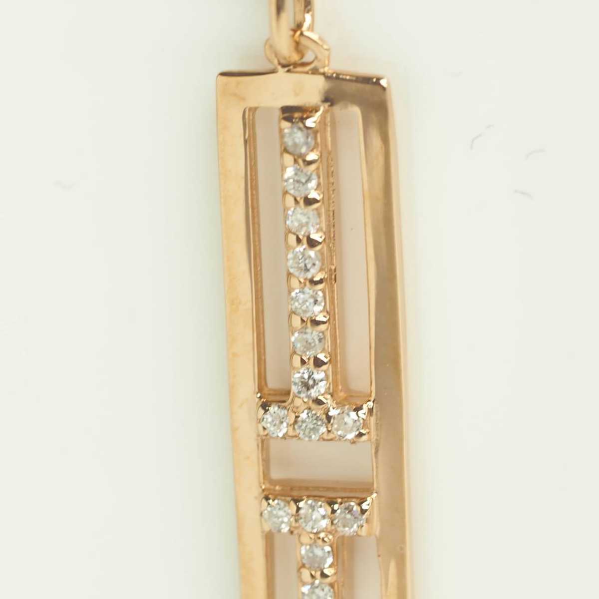 8☆新品 未使用☆極上天然ダイヤモンドネックレス K18PG D0.07ct