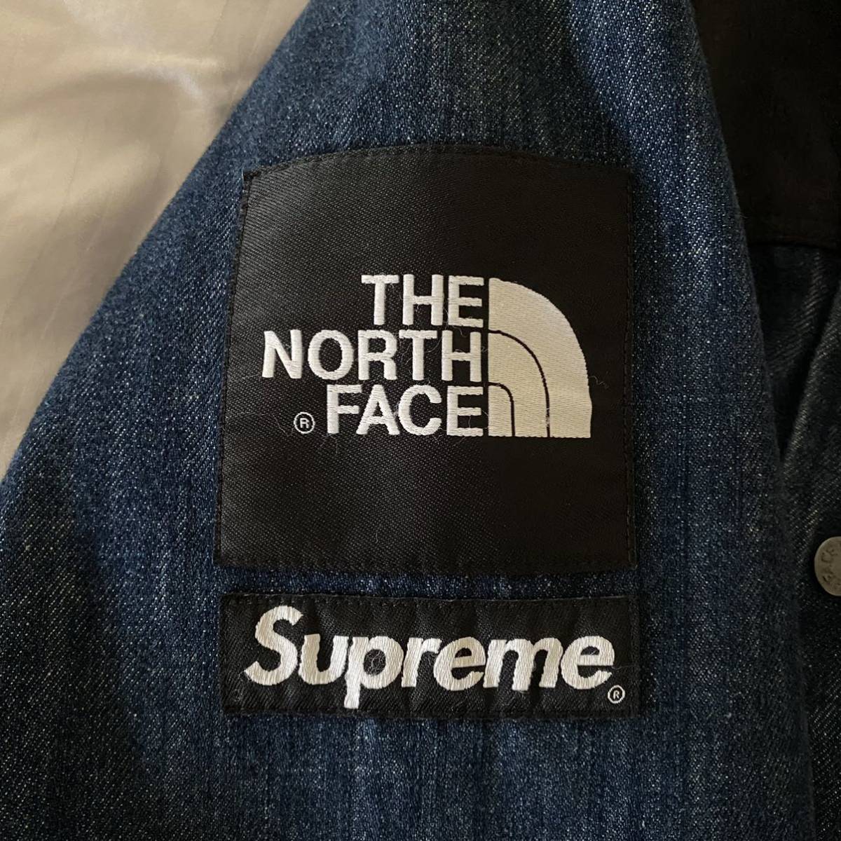 15SS SUPREME × THE NORTH FACE Denim Dot Shot Jacket Sサイズ
