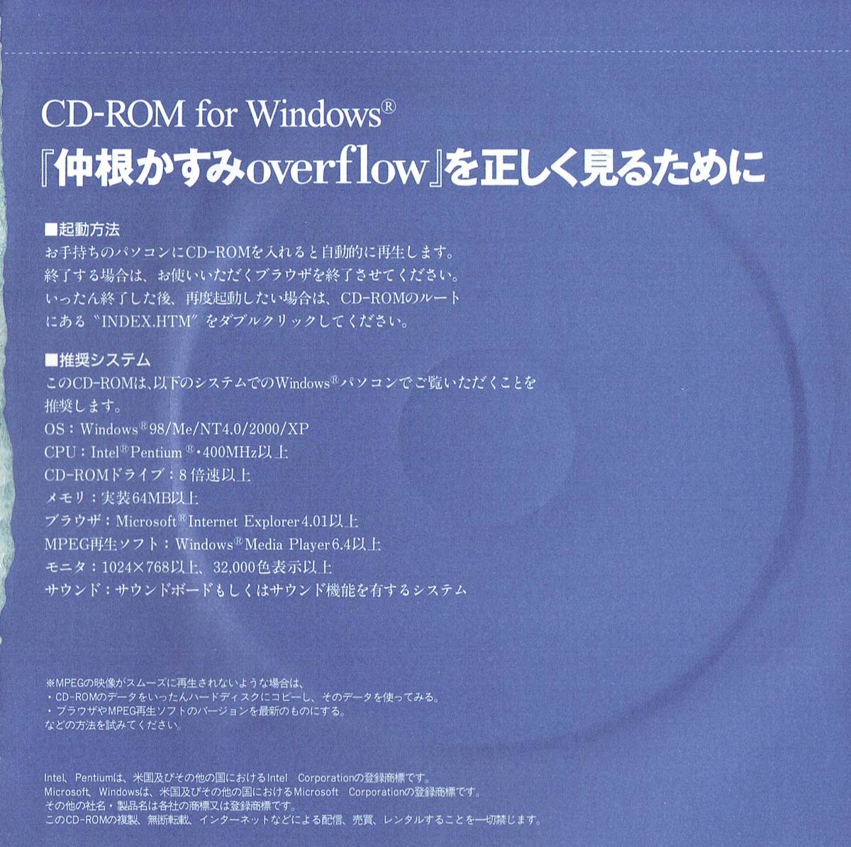 Duet増刊DUNK第18号付録　CD-ROM　仲根かすみ　overflow　2003年_画像5