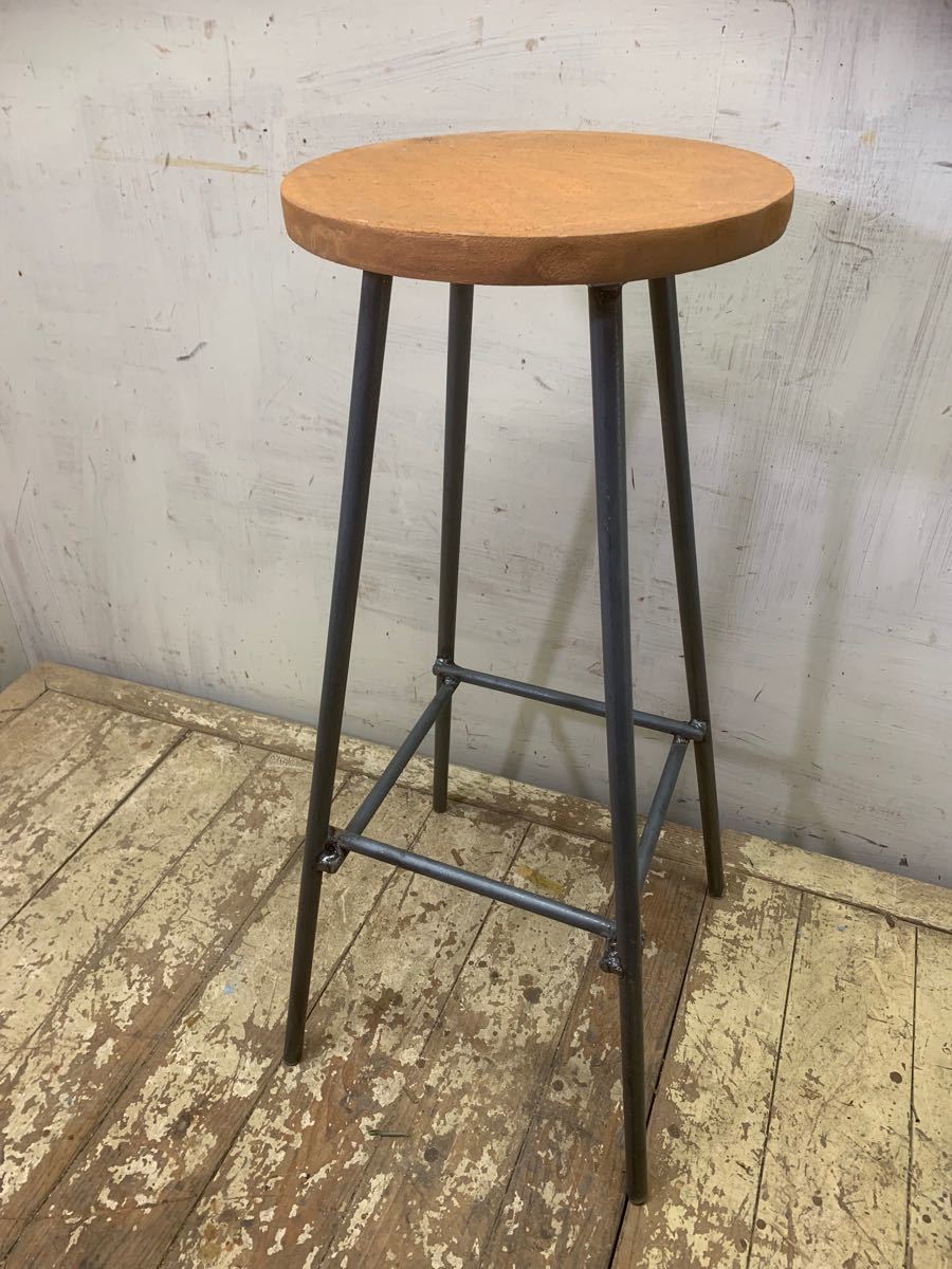 木製スツール 座面幅30cm×高さ65cm 丸椅子 stool