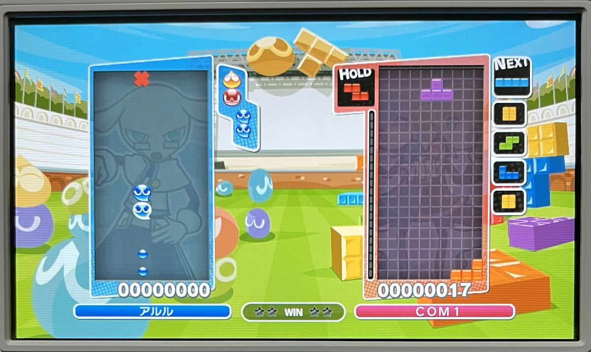 【動作確認画像有り】 WiiU ぷよぷよテトリス TETRIS Puyopuyo Tetris ニンテンドー ウィーユー 任天堂 ゲームソフト カセット セガ SEGA