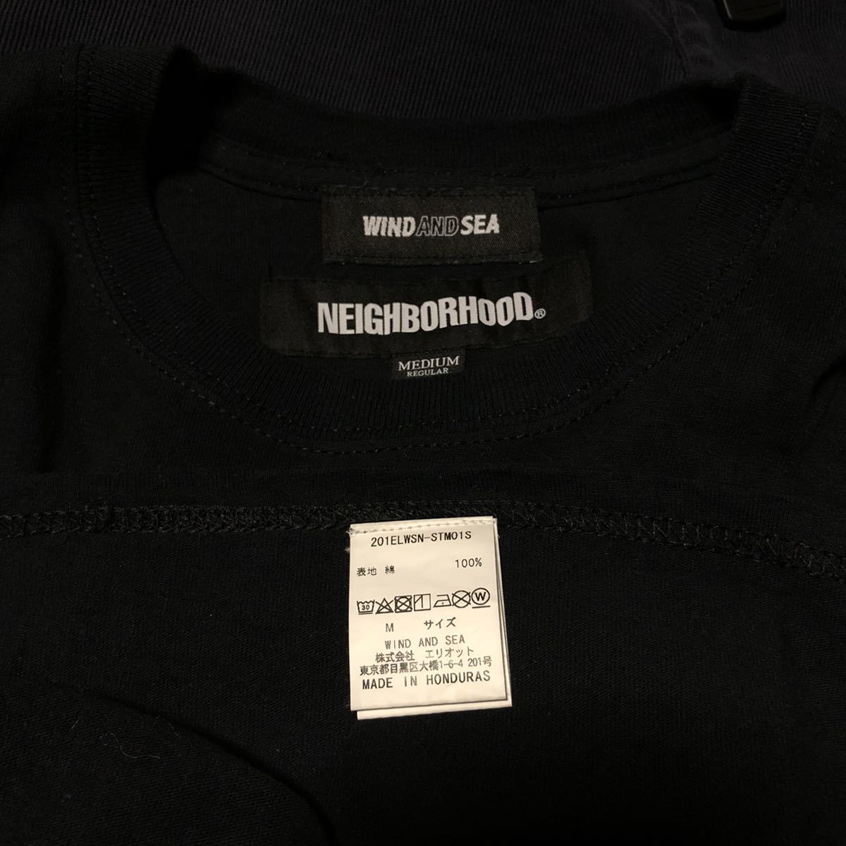 NEIGHBORHOOD x WIND AND SEA コラボ Tシャツ ブラック M 