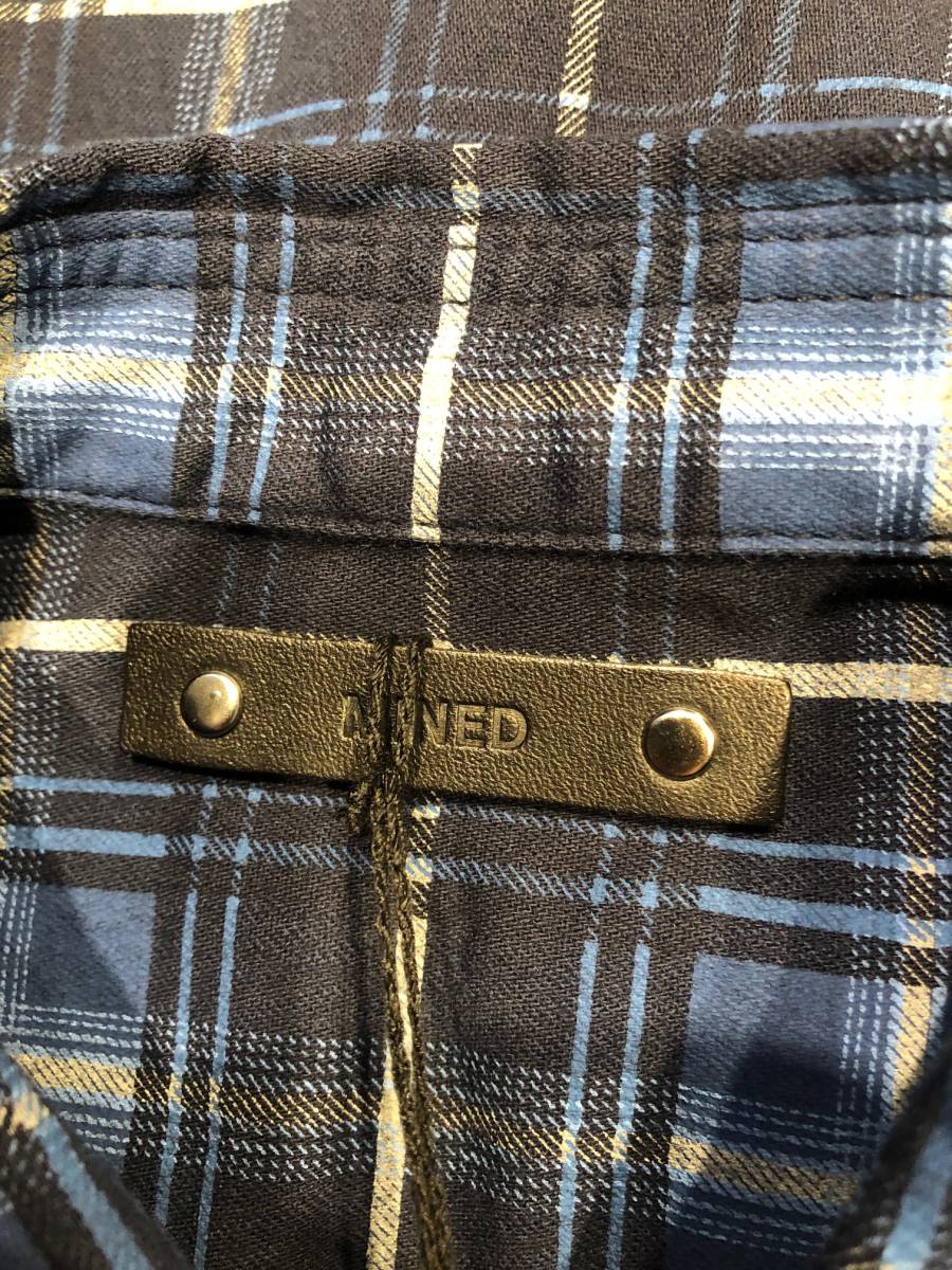 新品☆ MINEDENIM 21SS Oldmans Check Denim Necklace S/S チェック