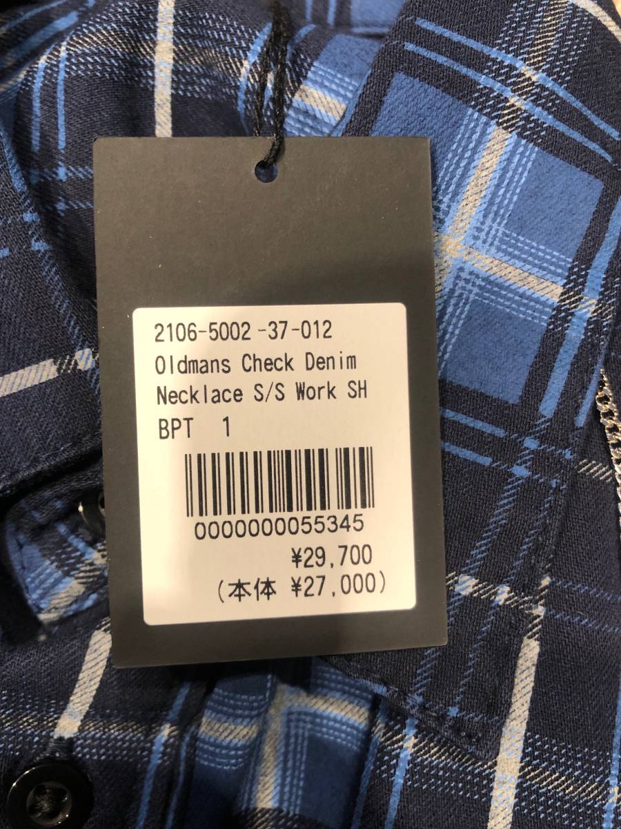 新品☆ MINEDENIM 21SS Oldmans Check Denim Necklace S/S チェック