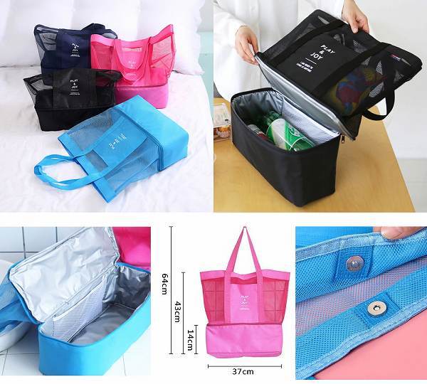 [bx7-a2] keep cool heat insulation leisure bag pool bag beach bag Jim bag tote bag sport bag blue 