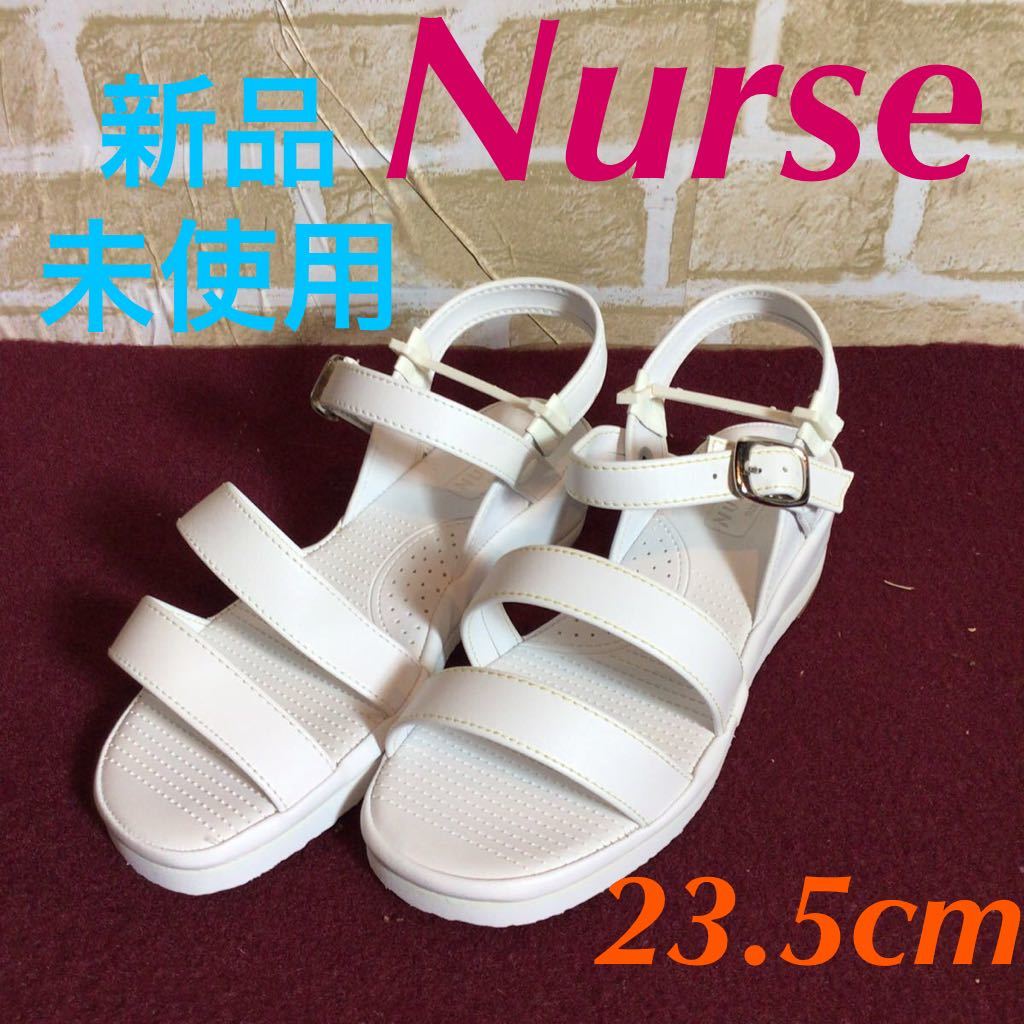 【売り切り!送料無料!】A-128 Nurse!ナースシューズ!シューズ!23.5cm!ホワイト!オフィス!事務!中古! _画像1