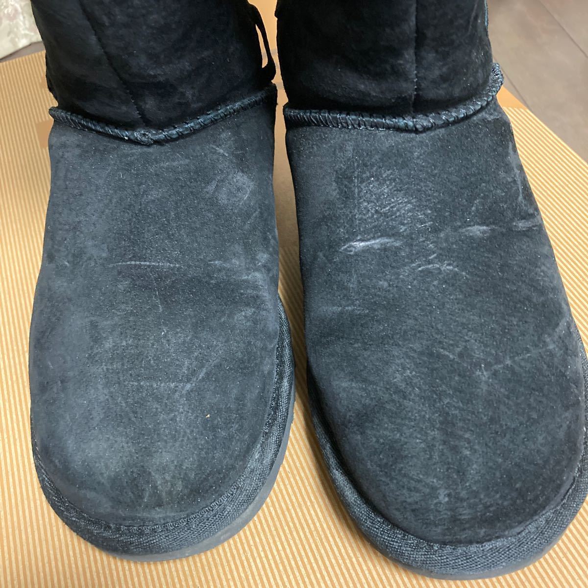 『UGG アグ W ROSANA ムートンロングブーツ ブラック 23.0cm』