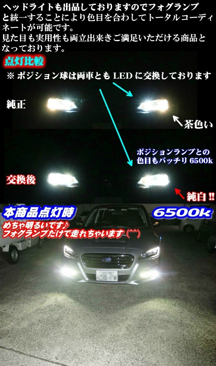 ブルーバードシルフィ/シルフィ G10 H15.02～H17.11 H8/H11/H16 新基準車検対応6500k 8000LM HIDと同等発光量_画像4