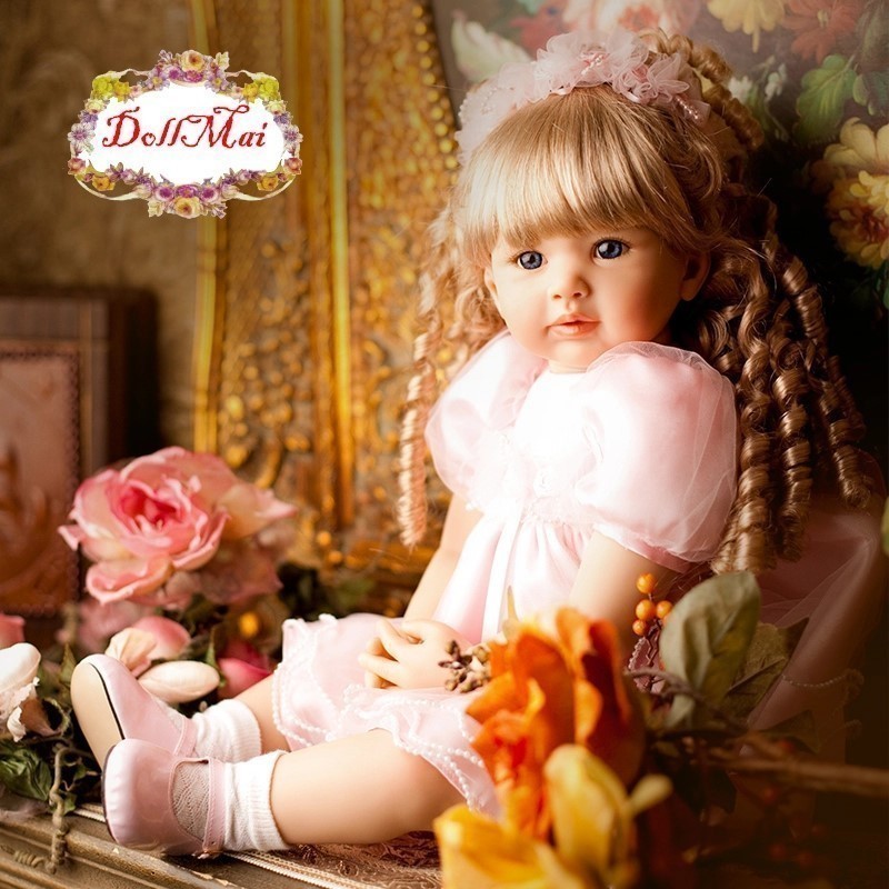 素晴らしい 安い☆ 60センチ シリコン ハンドメイド 笑顔の女の子 リアル ベビードール ベビー人形 赤ちゃん人形 リボーンドール - 抱き人形、 ベビー人形 - labelians.fr