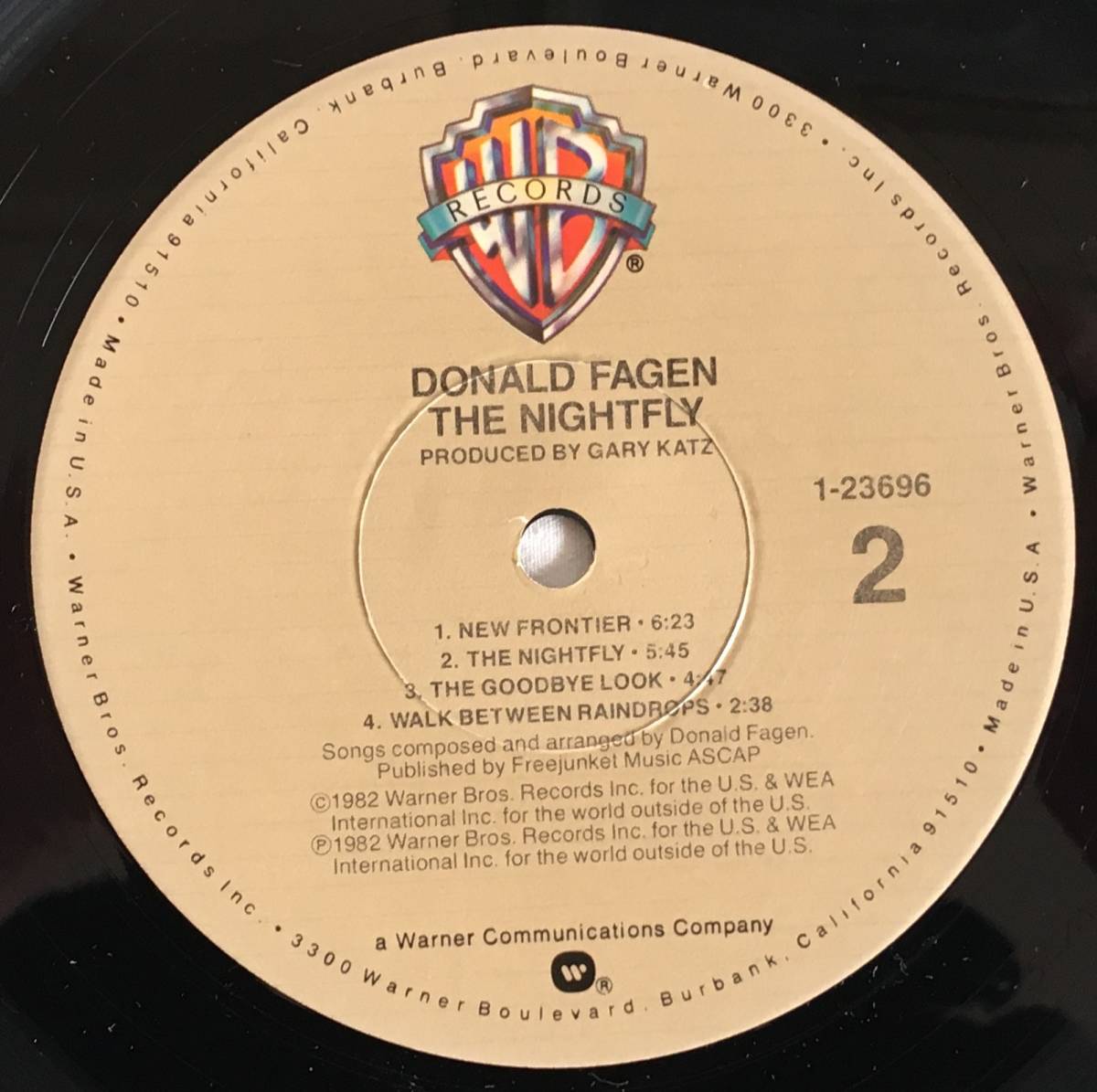 米国盤 LP「DONALD FAGEN/THE NIGHTFLY (ドナルド・フェイゲン/ナイトフライ)」1982年1stプレス オリジナル MASTERDISK RL ２色タイトル_画像4