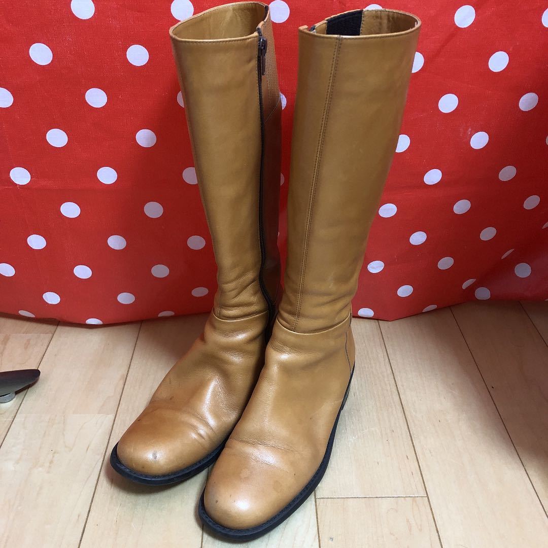  wing Camel long boots 24.0