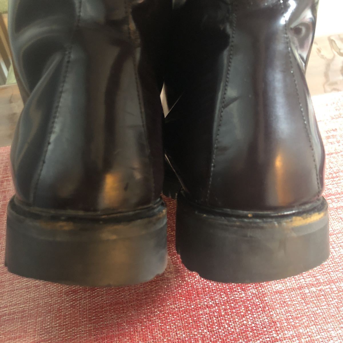 グッチ　ブーツ　黒（バーガンディ）イタリア製_画像6