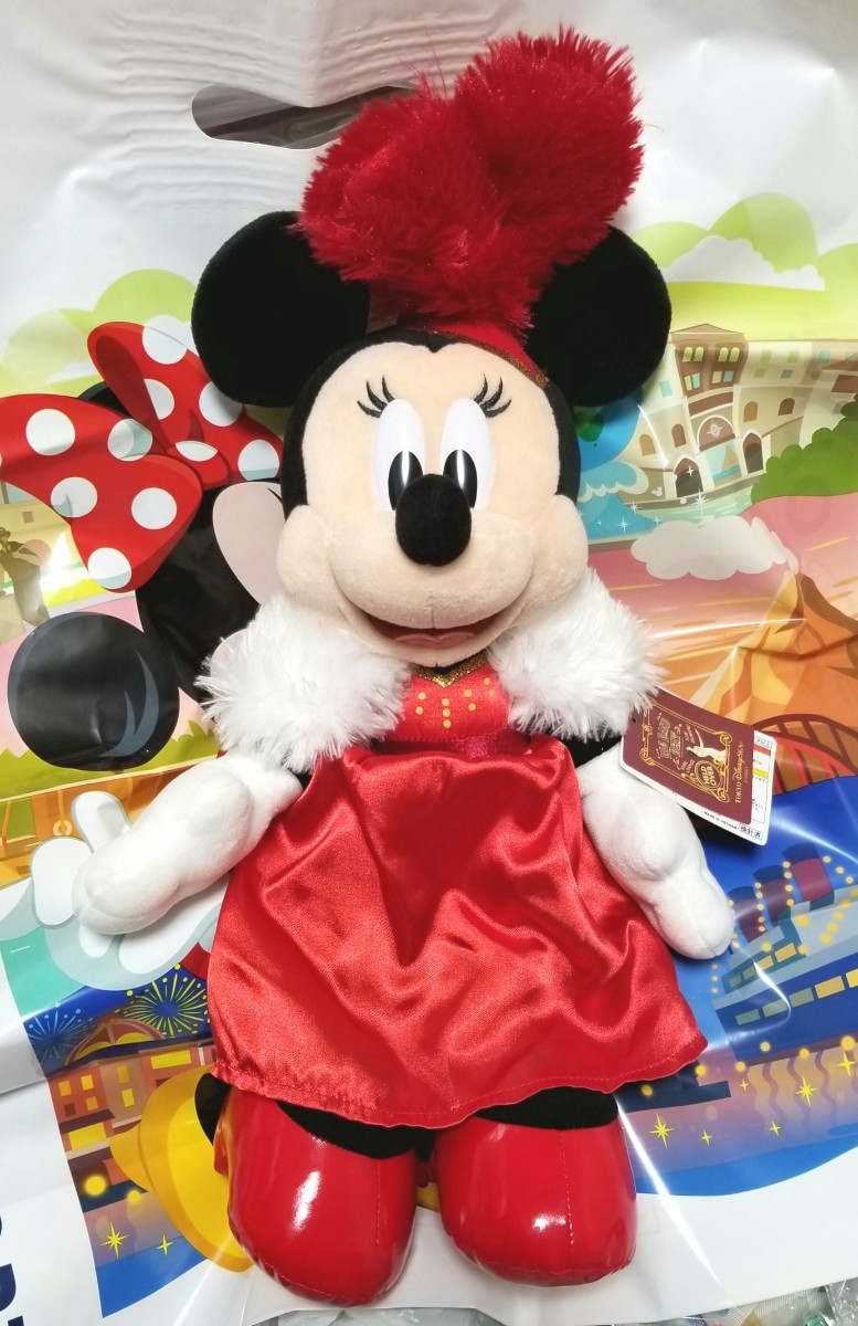 最大74%OFFクーポン ミッキー ミニーちゃん ぬいぐるみ付マフラー 赤