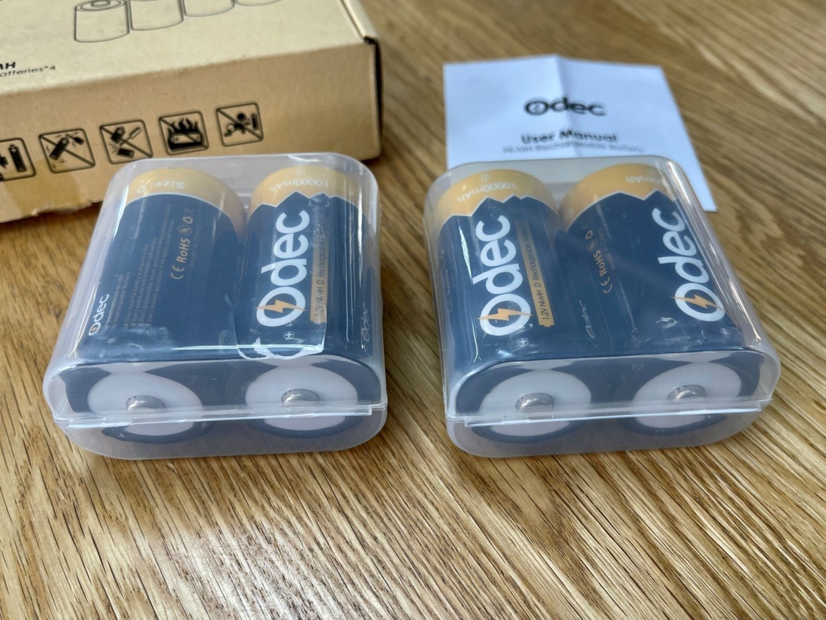 Odec 充電式 ニッケル水素電池 単2形 4個パック 1.2V 10000mAh Ni-MH 約1200回使用可能 充電池 サイズD_画像3