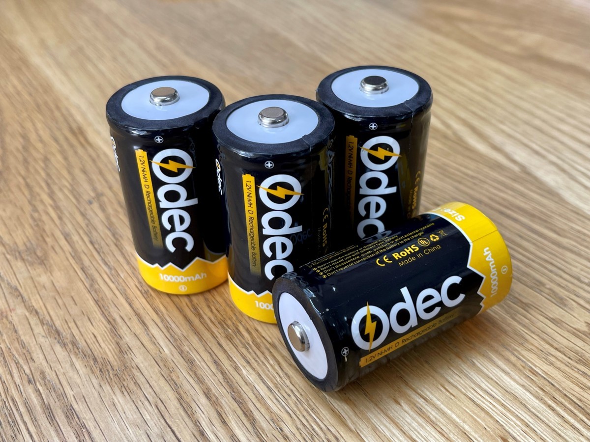 Odec 充電式 ニッケル水素電池 単2形 4個パック 1.2V 10000mAh Ni-MH 約1200回使用可能 充電池 サイズD_画像4