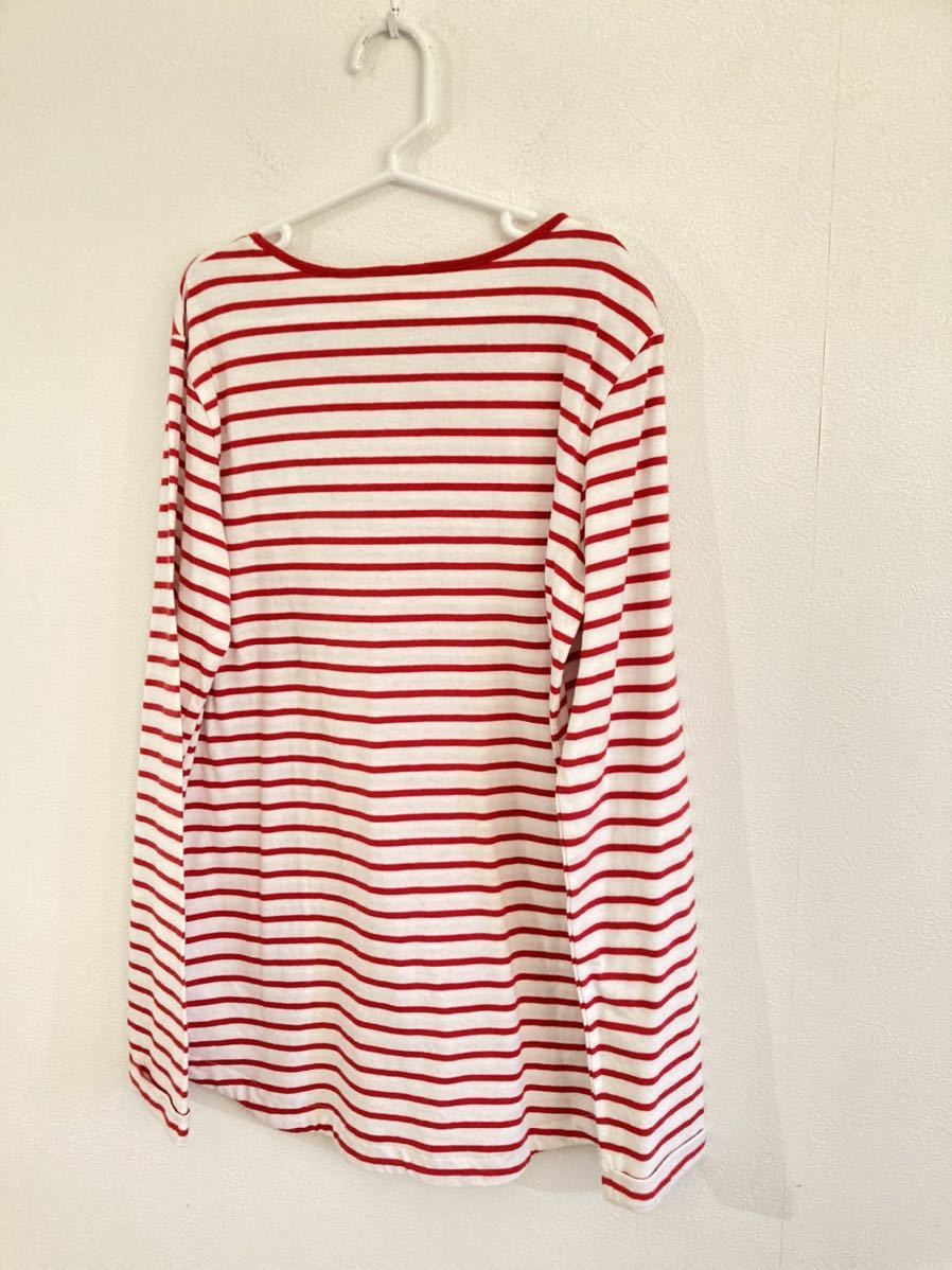 新品★ZARA Girls 長袖 Tシャツ 152 ザラ 150サイズ 　ガールズ　赤　ボーダー　Tシャツ　ロングスリーブ　キッズ　送料無料_画像2