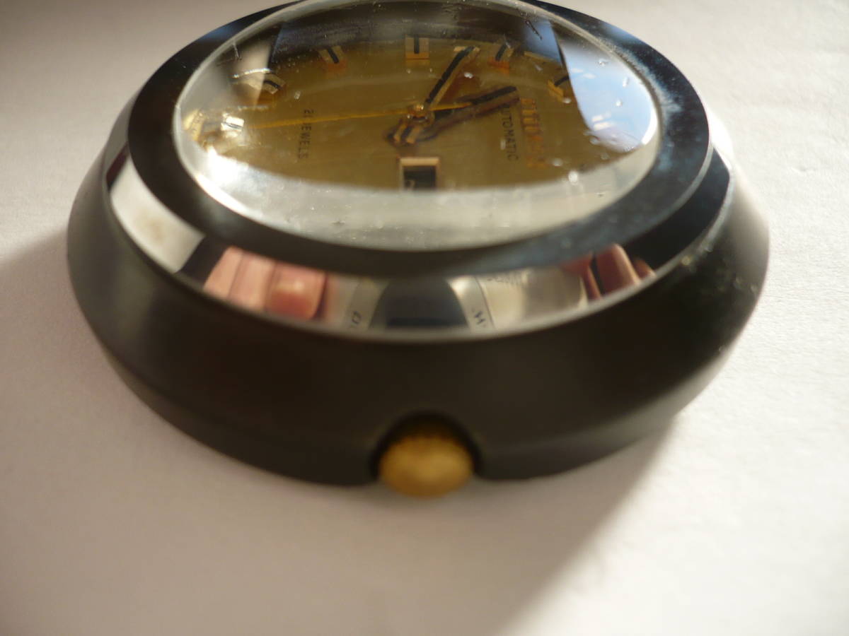 ７３　定形外可　シチズン　超鋼ケース　カットガラス　自動巻き腕時計　機械式腕時計　メンズ　ビンテージ　アンティーク_画像3