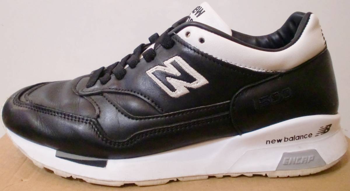 良品¥36720⇒55%引即決送料込★英国製new balanceニューバランス/M1500FBフットボールパック黒/白★Made in England★ワイズD/ENCAP搭載