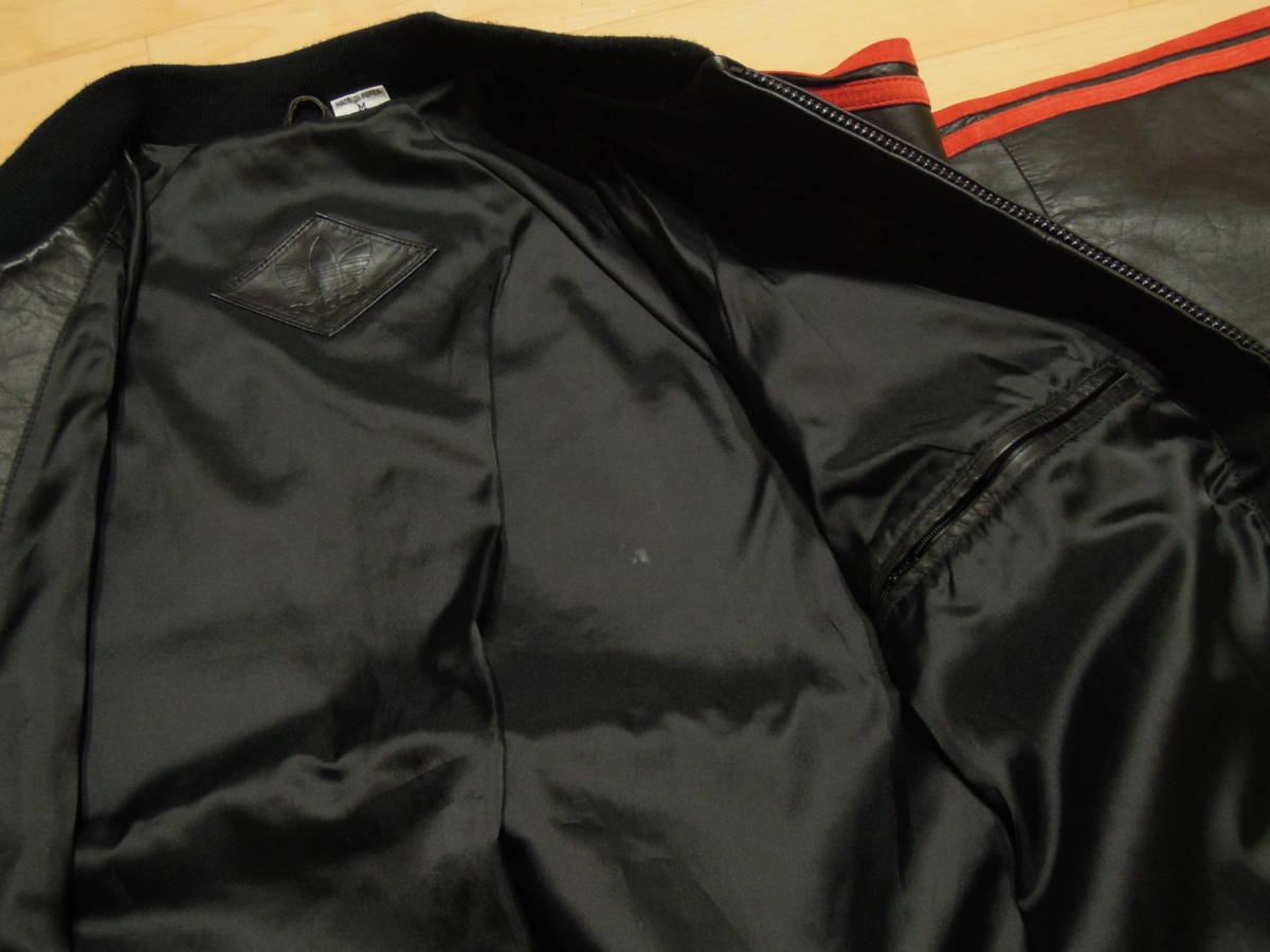 超美品!80's adidas レザー ジャケット ジャージ RUN DMC 超美品!80's adidas レザー ジャケット ジャージ RUN DMC