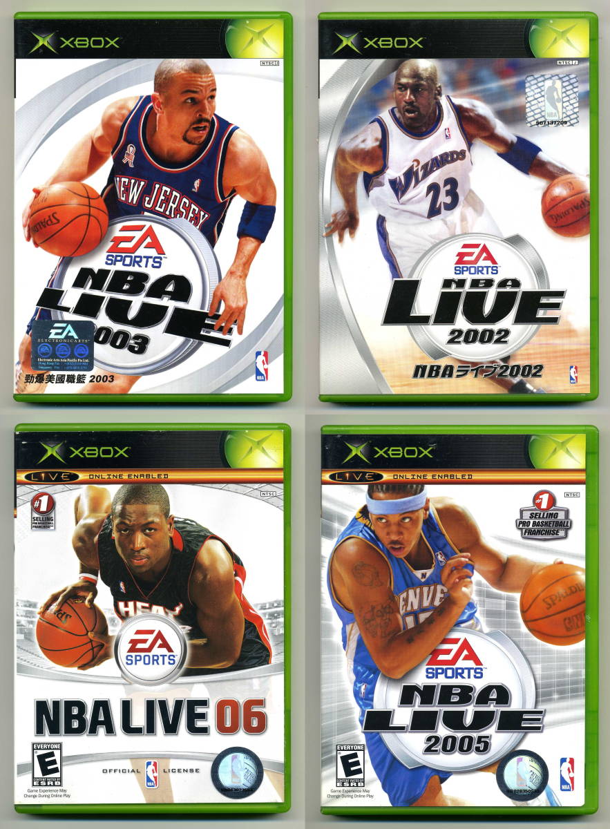 中古 4本Set EA SPORTS NBA LIVE 2002+2003+2005+2006 バスケ4本セット Basketball バスケットボール