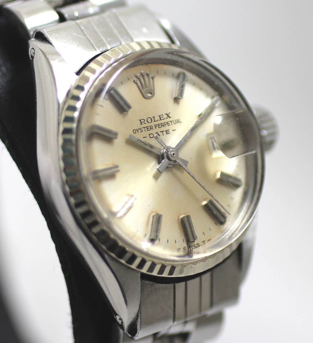 【ROLEX】ロレックス オイスターパーペチュアル デイト Ref.6517 シリアル 191**** レディース 自動巻き 腕時計の画像4