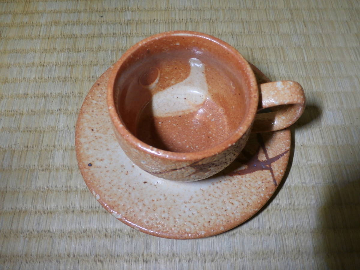 志野焼☆珈琲碗皿(コーヒーカップ＆ソーサー)☆5客セット_画像4